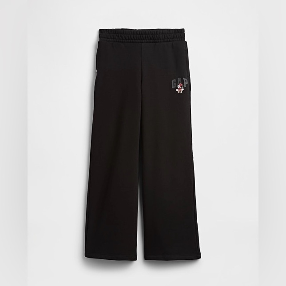 GAP Kids X Disney Minnie Mouse Black Relaxed Wide Leg Sweatpants XXL 14 - 16
